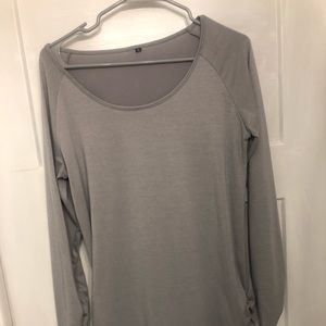 Gray Scoop Neck Tunic